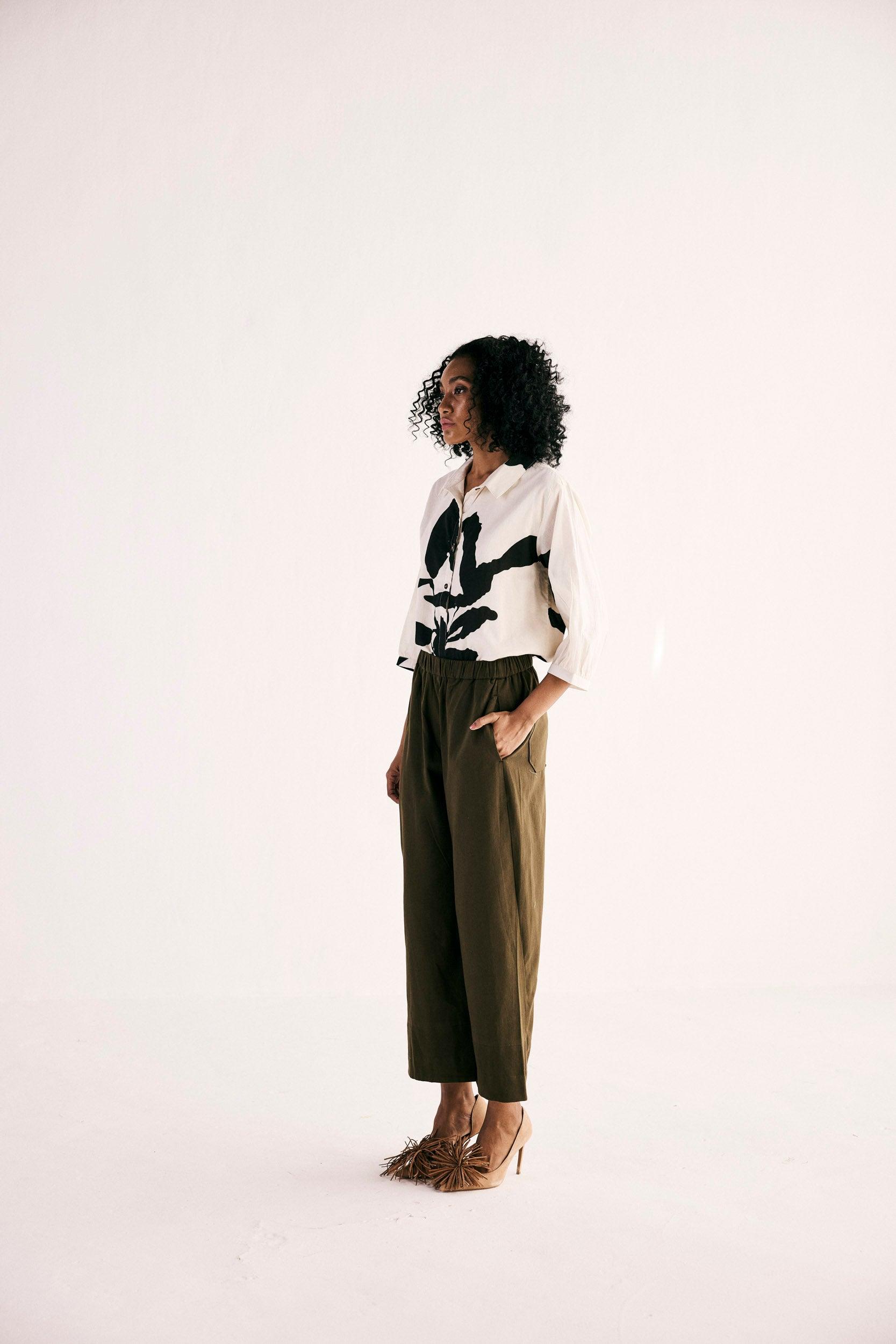 Olive Trousers - Khara Kapas