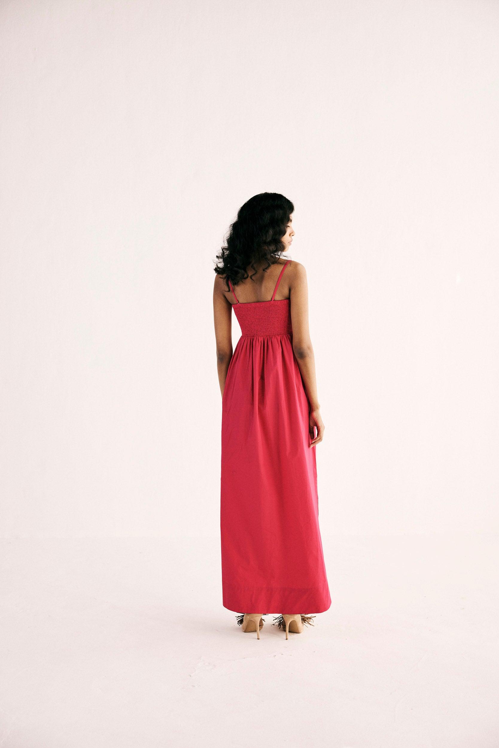 Fuchsia Flame Gown - Khara Kapas