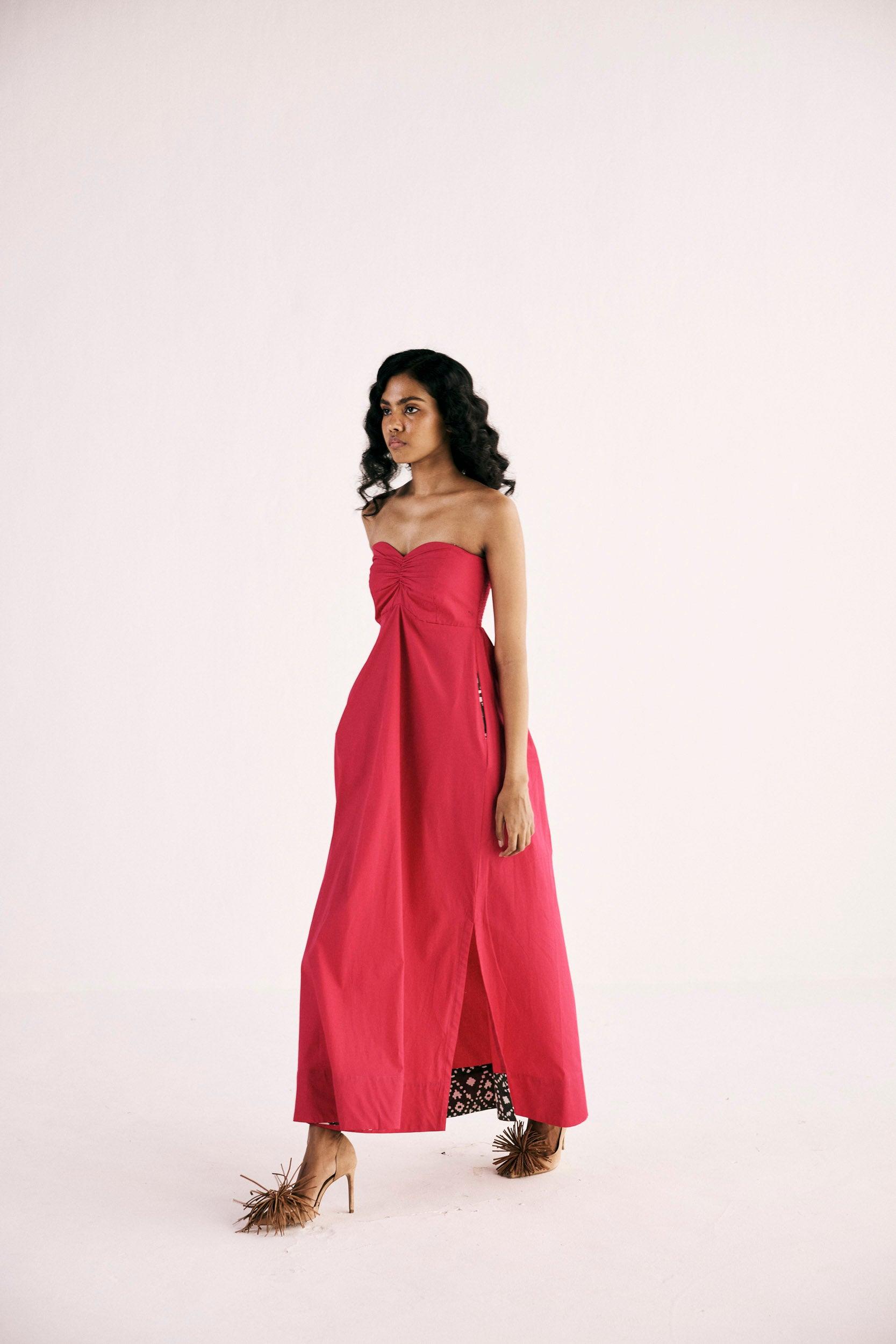 Fuchsia Flame Gown - Khara Kapas