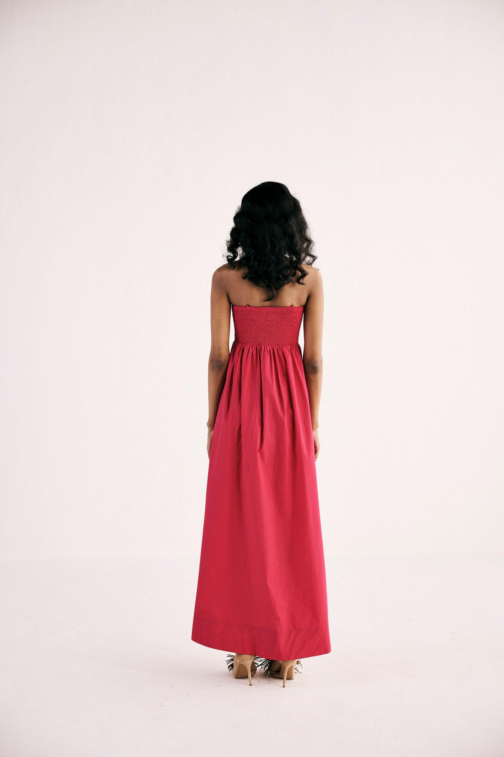 Fuchsia Flame Gown - Khara Kapas