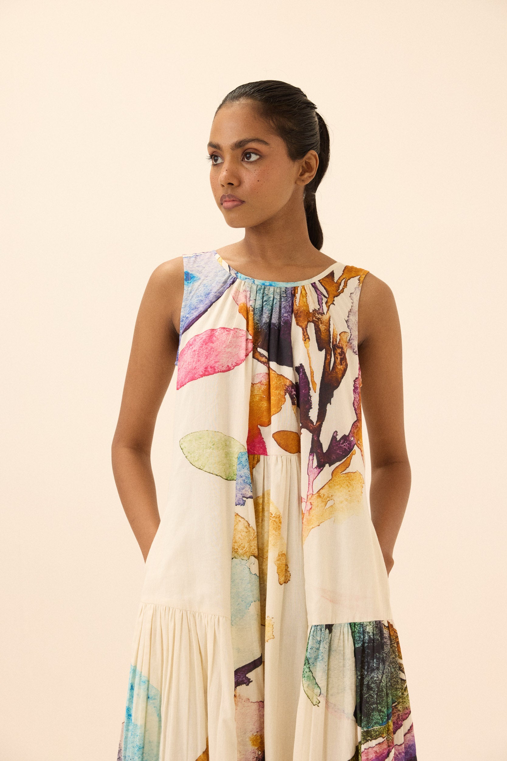 Arcadia summer cotton dress full styling — Khara Kapas SS26