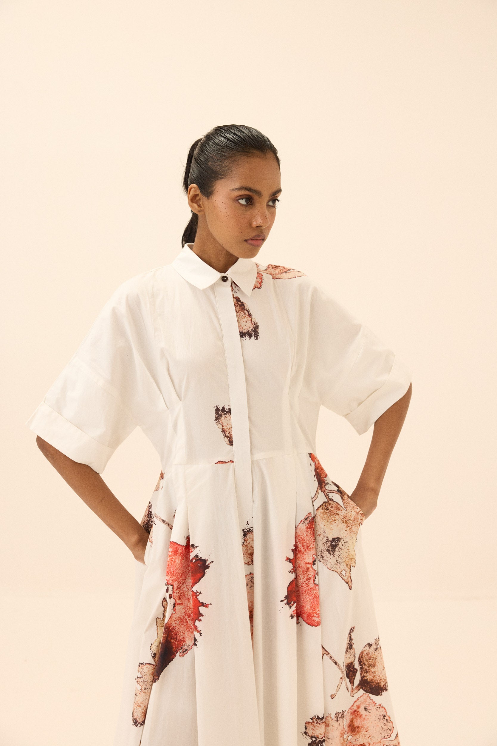 Caucasian Shirt Dress