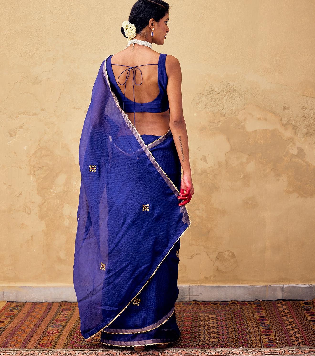 Dilruba Saree with blouse - Khara Kapas