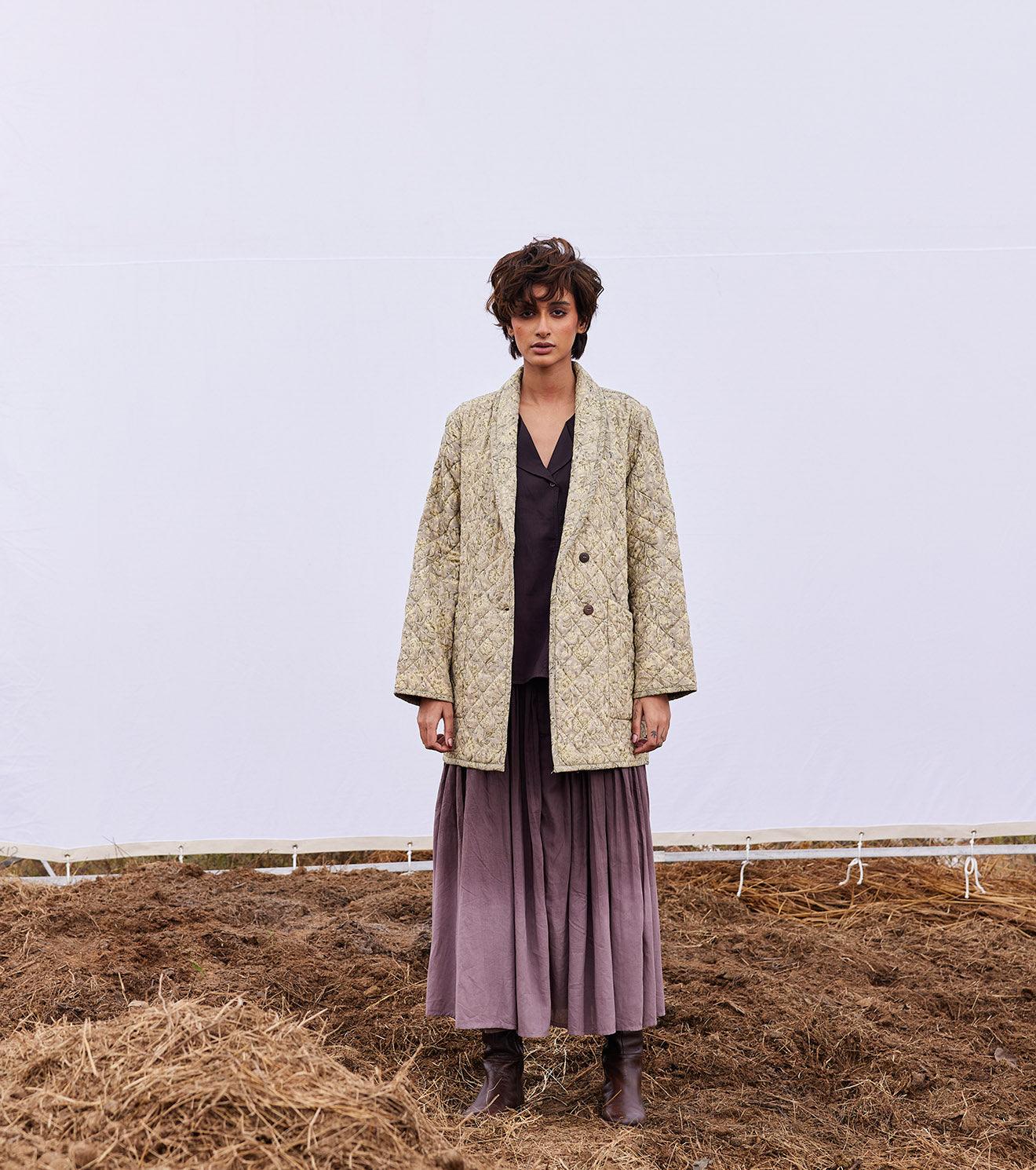 Stone floral blazer - Khara Kapas