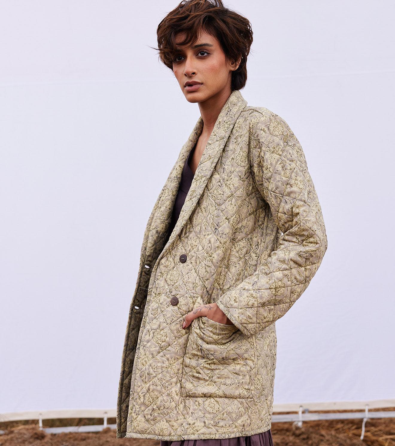 Stone floral blazer - Khara Kapas