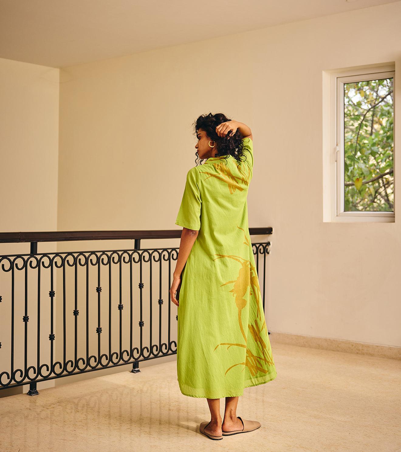 The Green flush dress - Khara Kapas