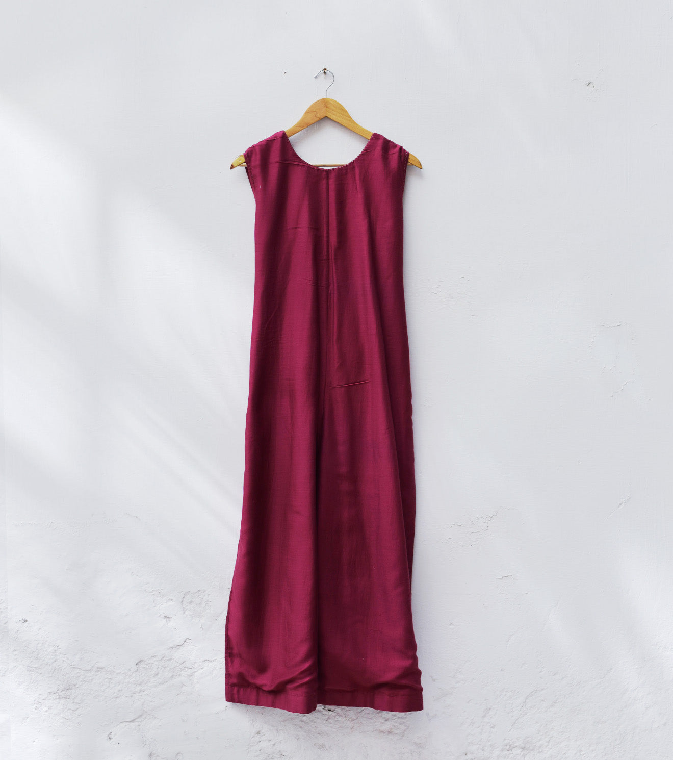 Deep red  silk jumpsuit