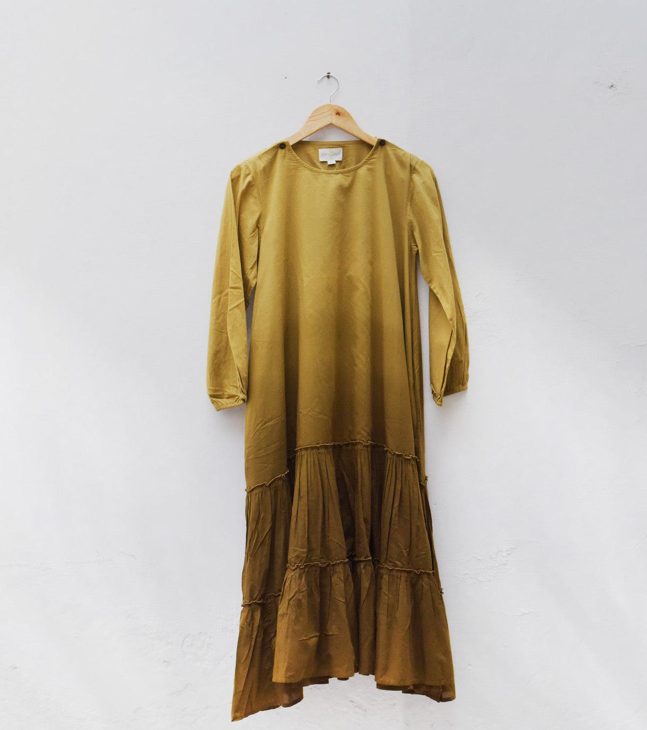 mustard ombre dyed dress