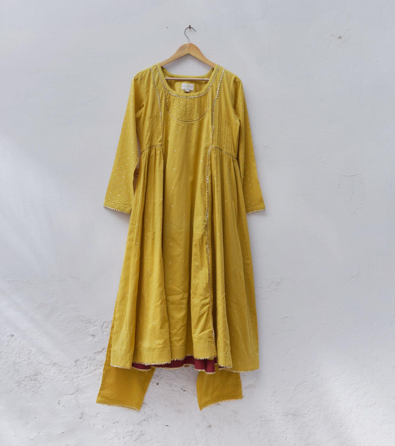 Mustard Kurta with pants