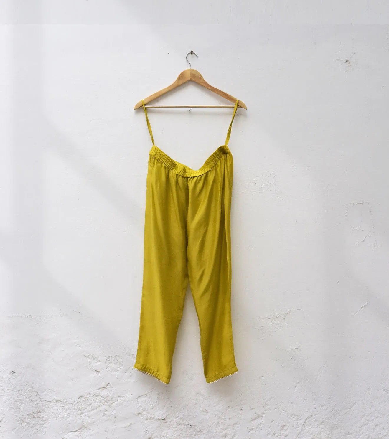 Mustard slim pants - Khara Kapas