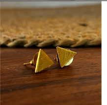 TRIANGULAR GOLDEN EARRINGS