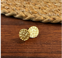 Golden round Earrings