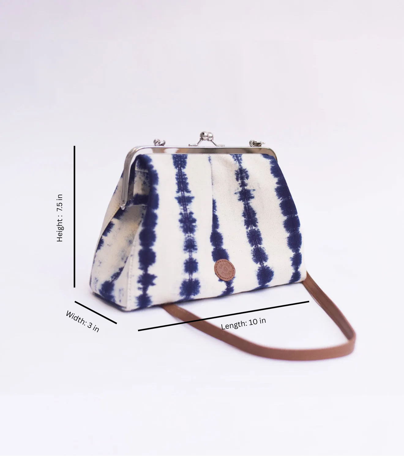 Indigo shibori Clutch