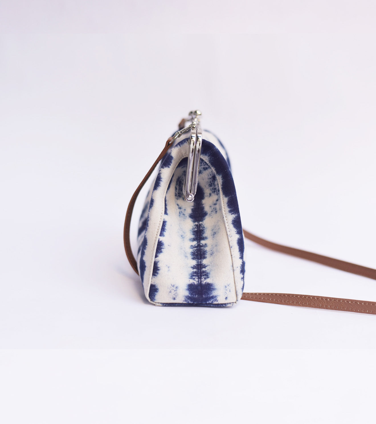 Indigo shibori Clutch