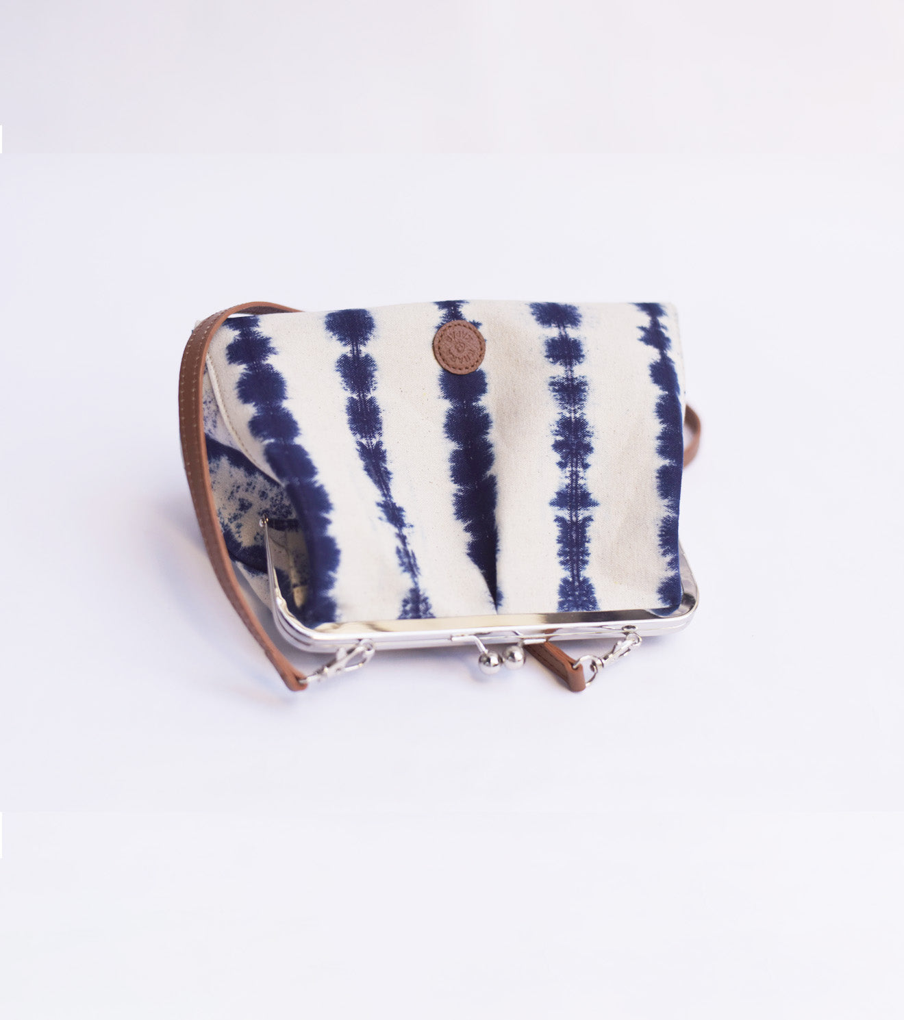 Indigo shibori Clutch