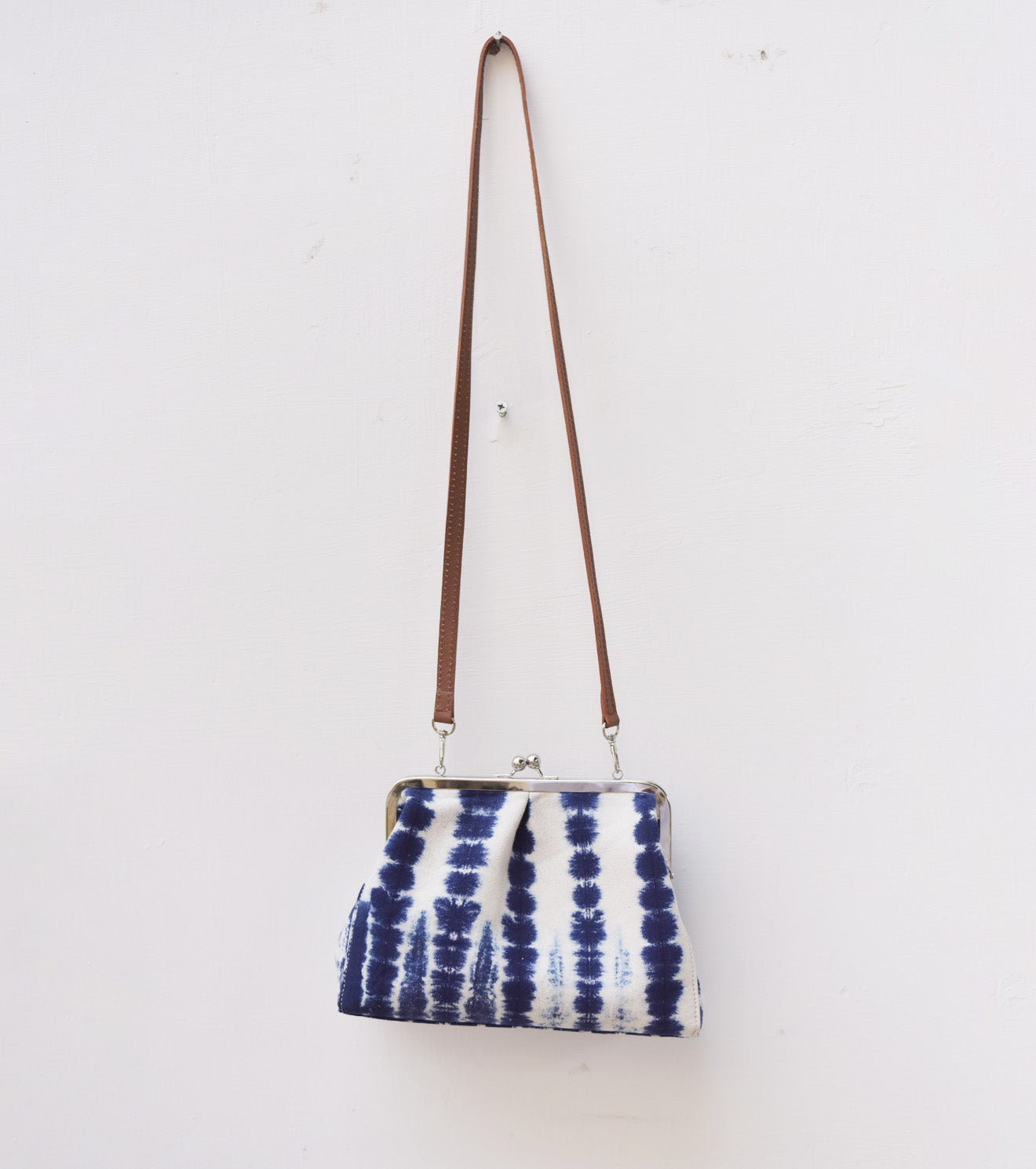 Indigo shibori Clutch