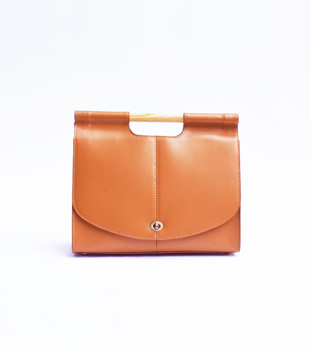 Chestnut mini briefcase - Khara Kapas