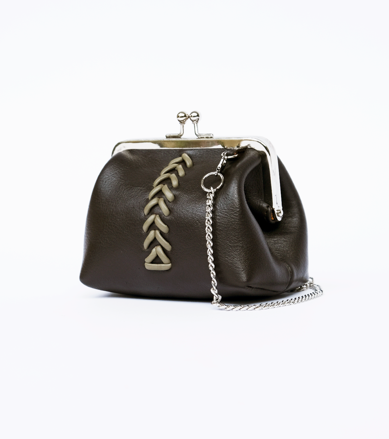 Dark Chocolate Mini Leather Clutch