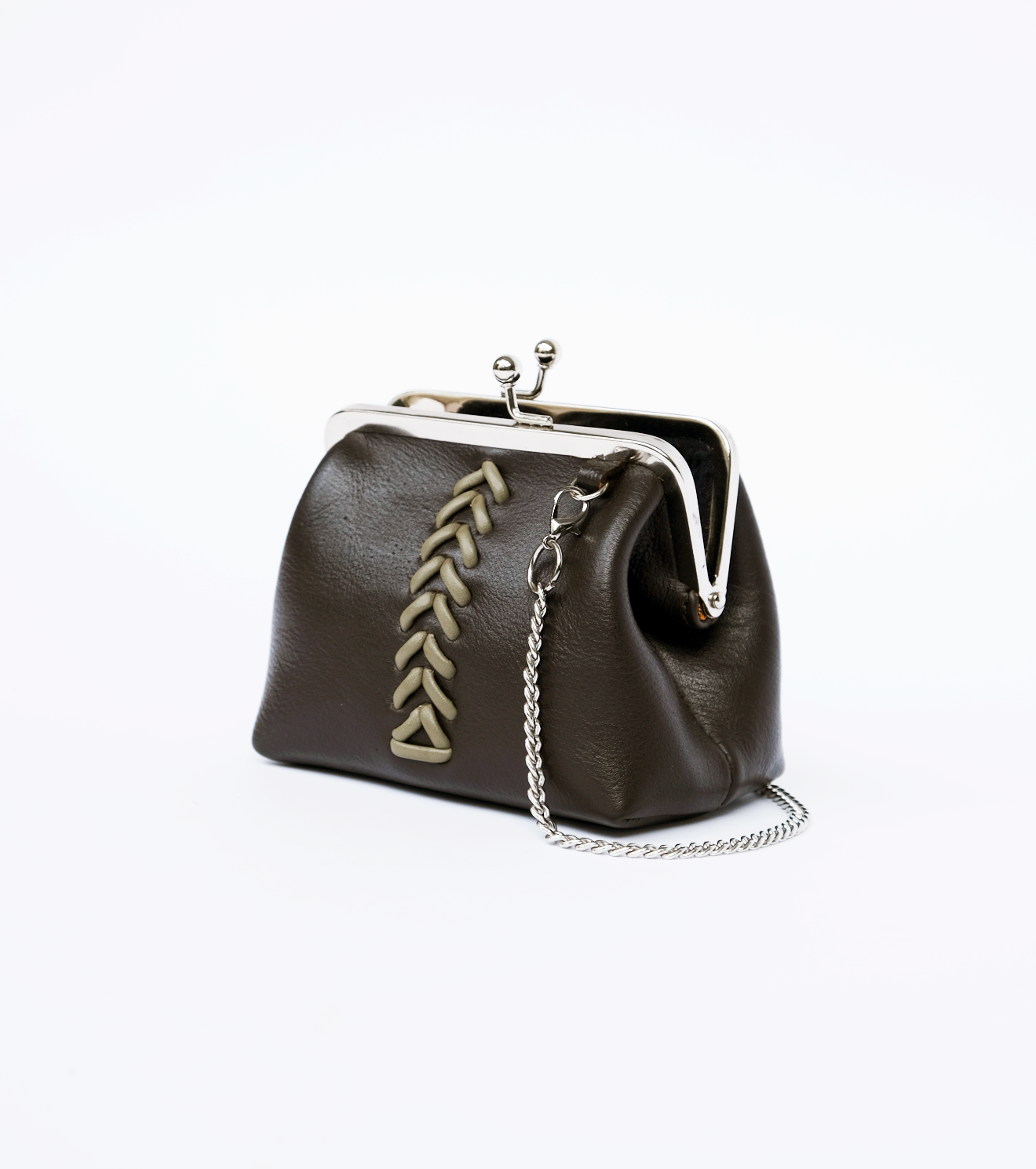 Dark Chocolate Mini Leather Clutch