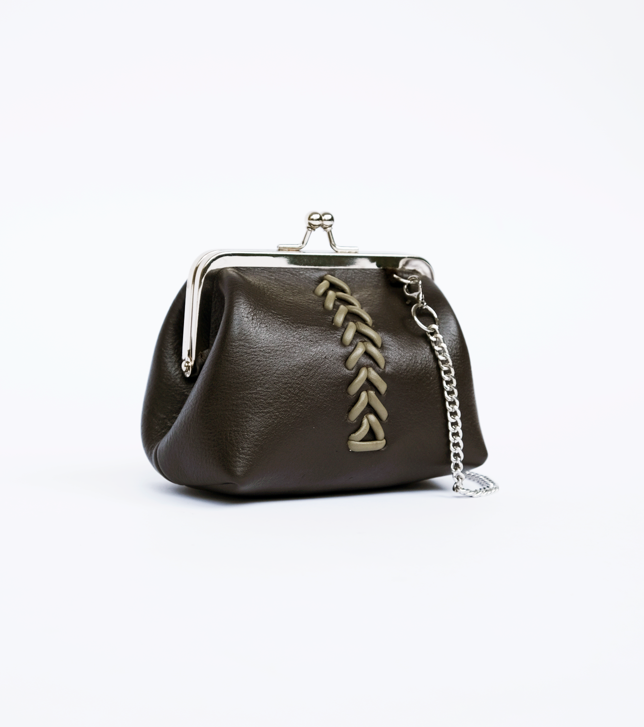 Dark Chocolate Mini Leather Clutch