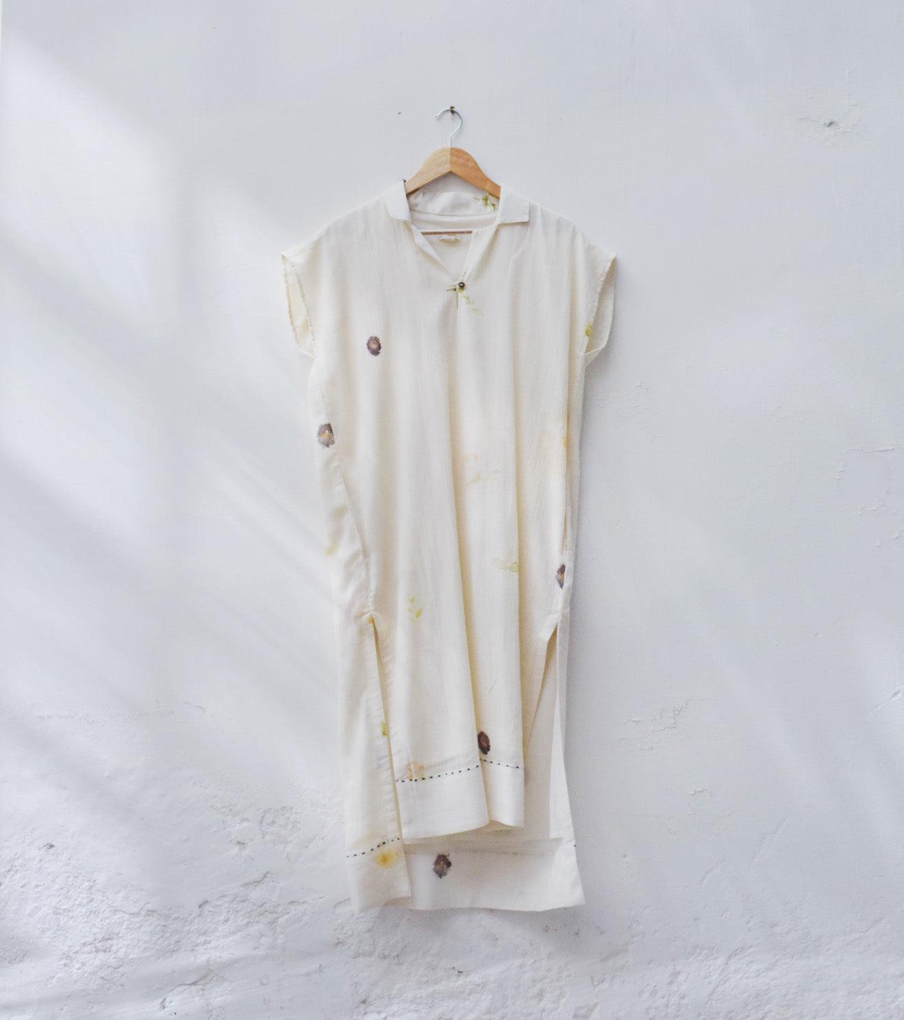 Ivory long line kurta stye dress