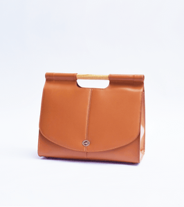 Chestnut mini briefcase - Khara Kapas