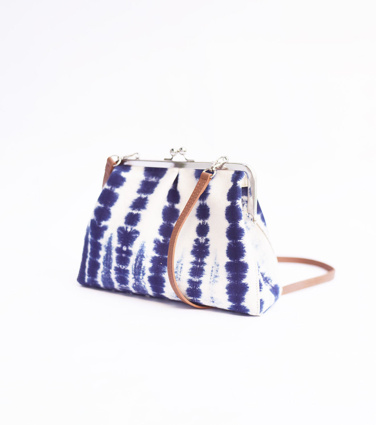 Indigo shibori Clutch