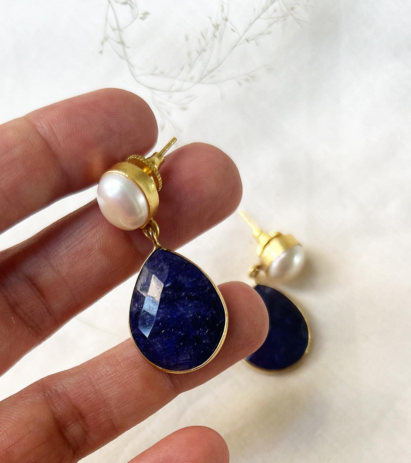 Lapis earring - Khara Kapas