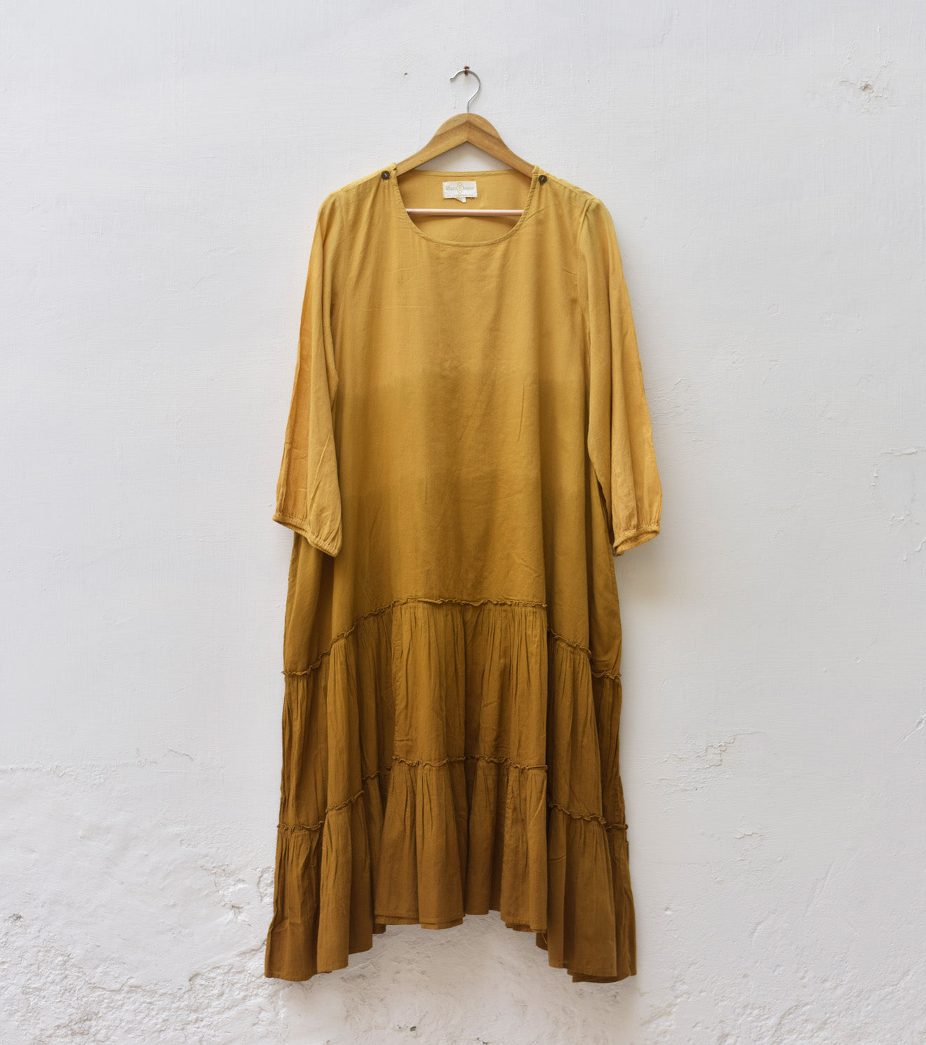 Mustard  shibori dress