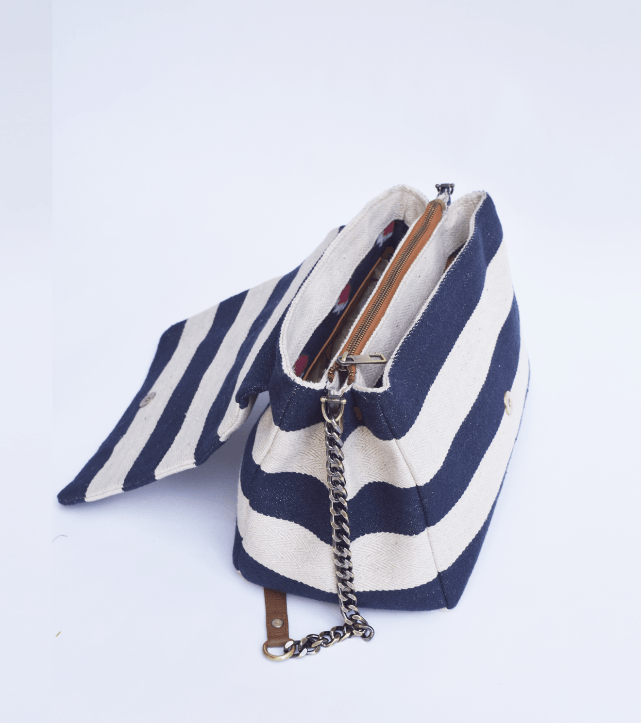 Navy Nautical sling bag - Khara Kapas