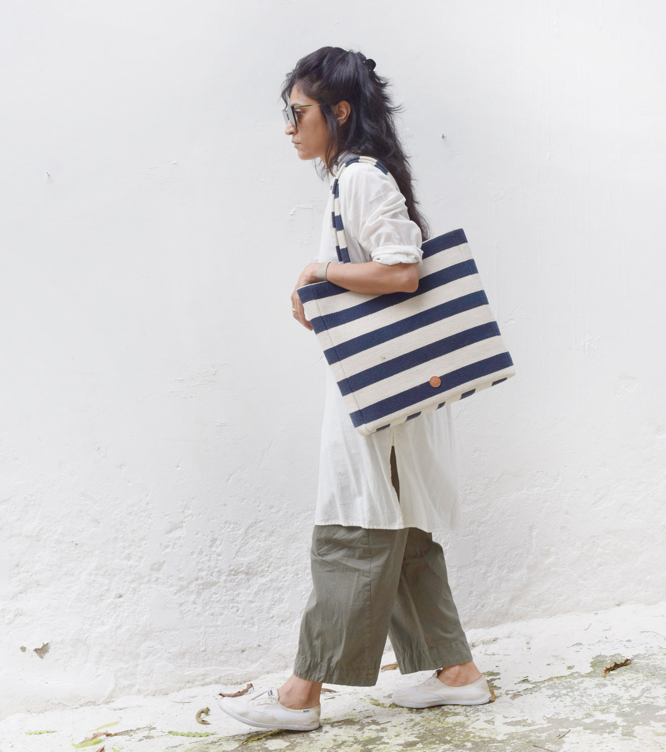 Navy Nautical tote