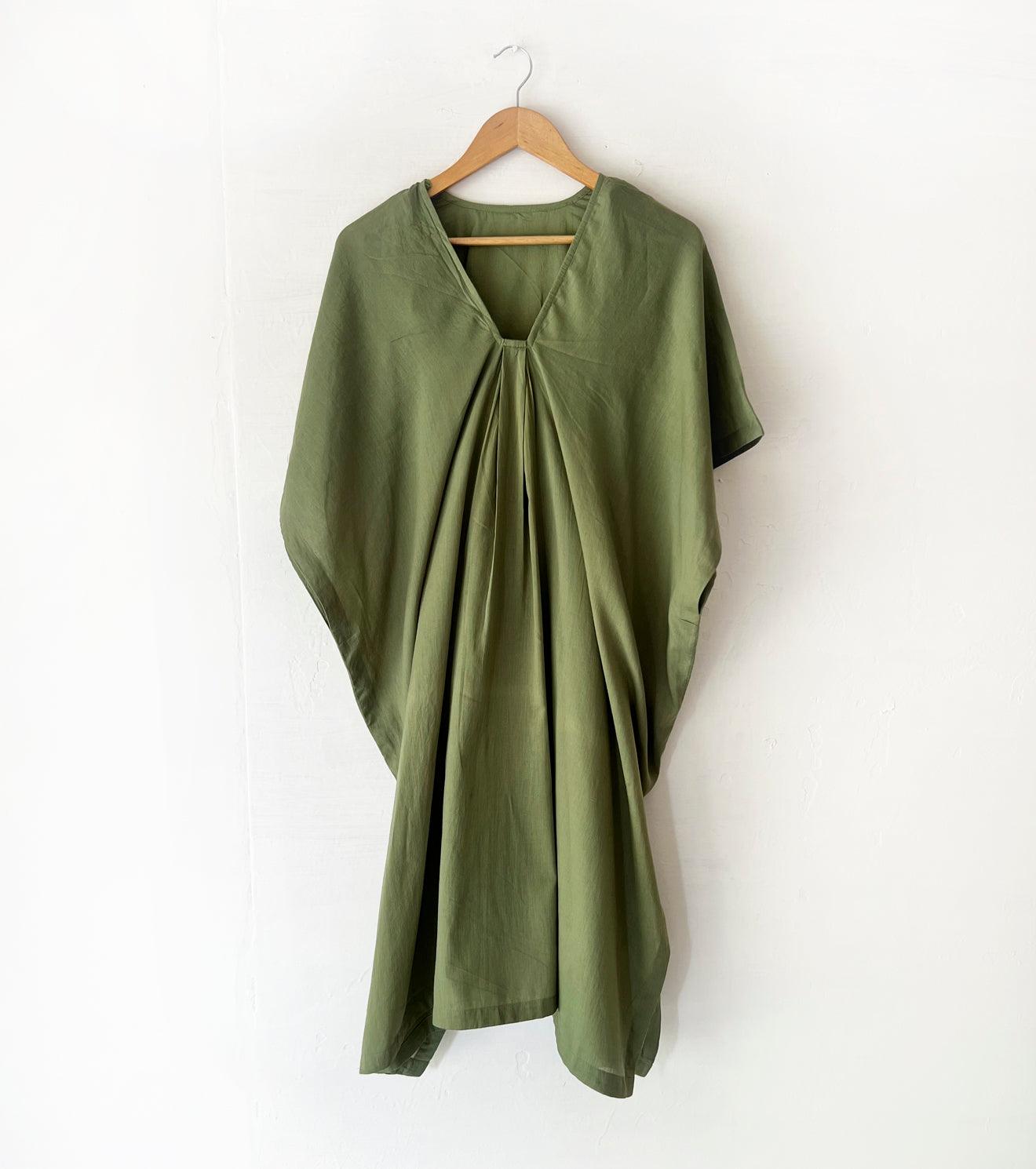 Sap green kaftan | Relove - Khara Kapas