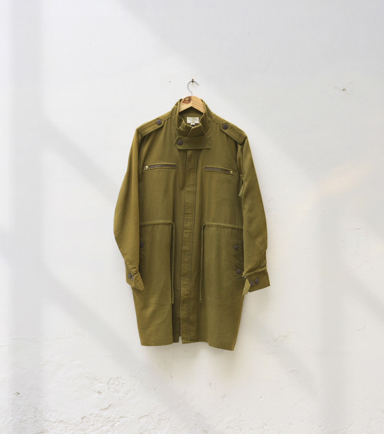 Olive trench jacket