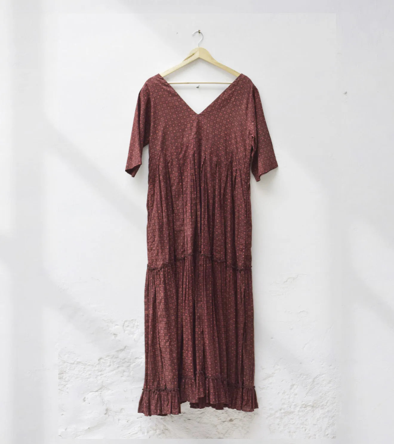 Brick polka dress - Khara Kapas