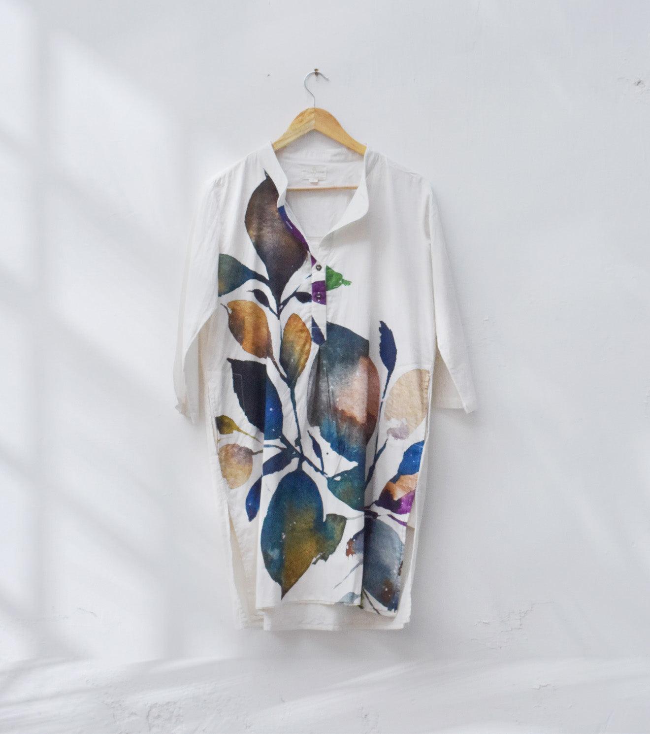 Floral abstract print kurta