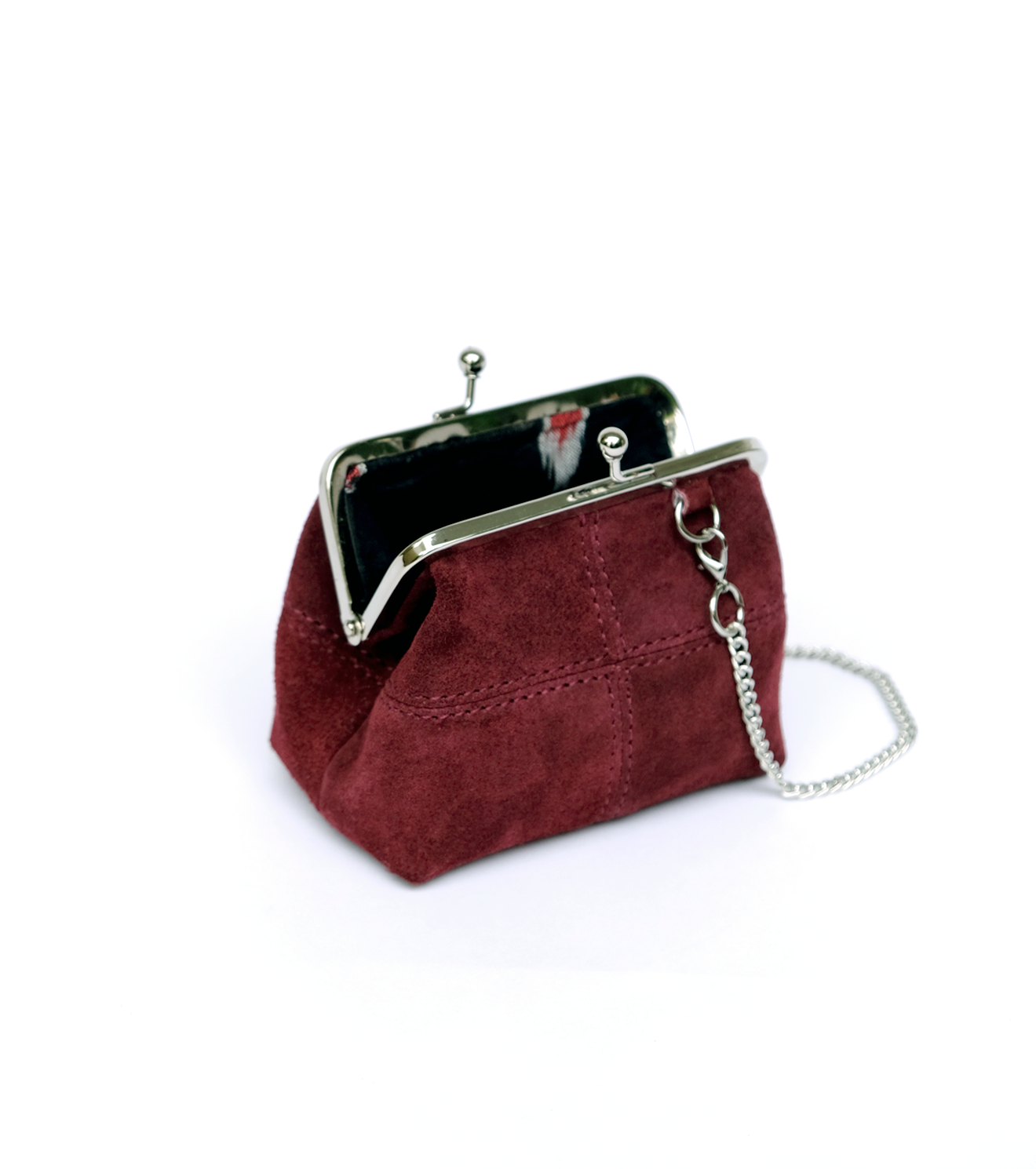 Vintage Rouge Mini Suede clutch