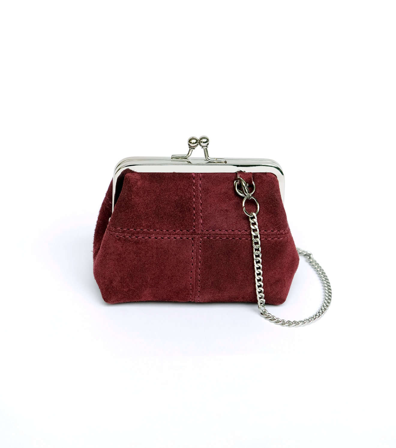 Vintage Rouge Mini Suede clutch