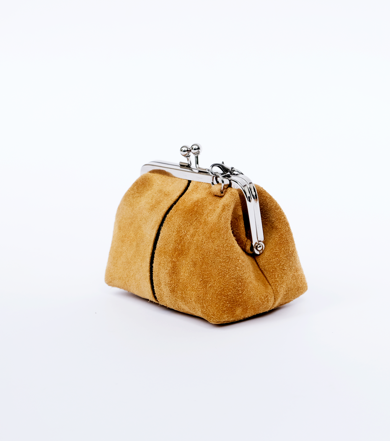 Mustard Suede Mini Clutch