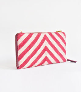 Stripe-it-red Clutch - Khara Kapas