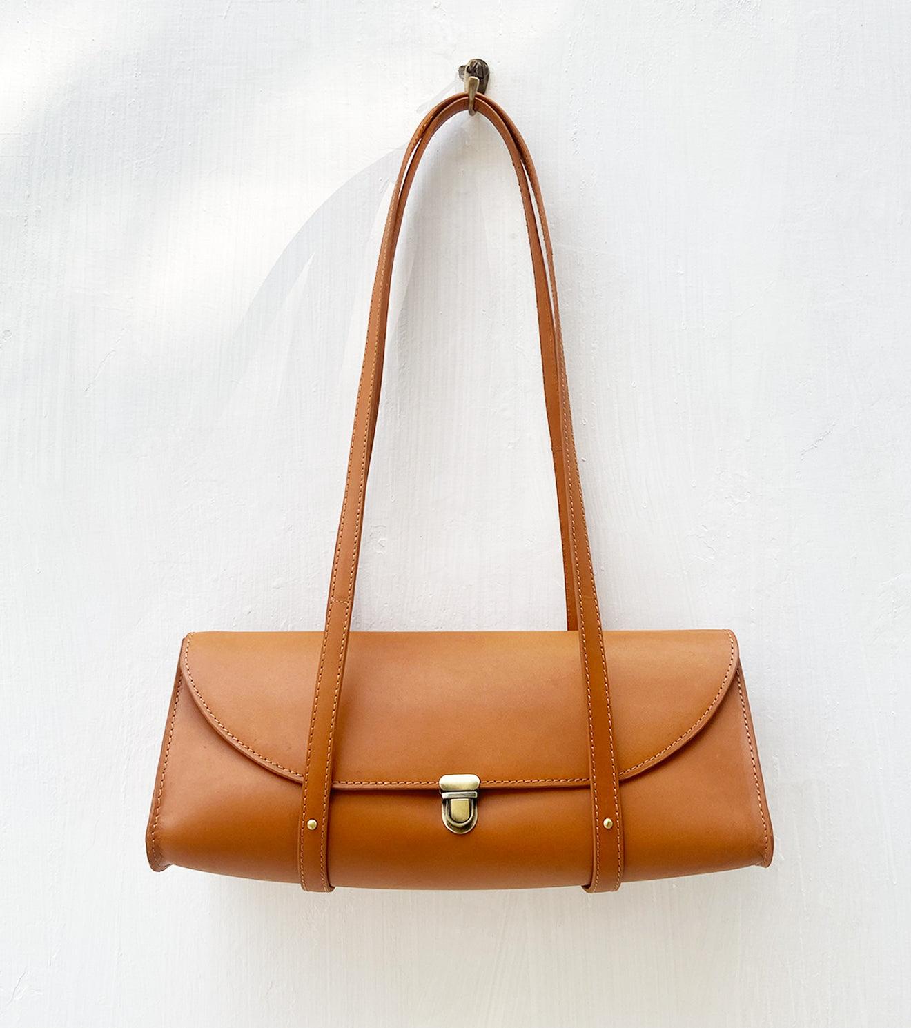Chestnut cylinder bag - Khara Kapas