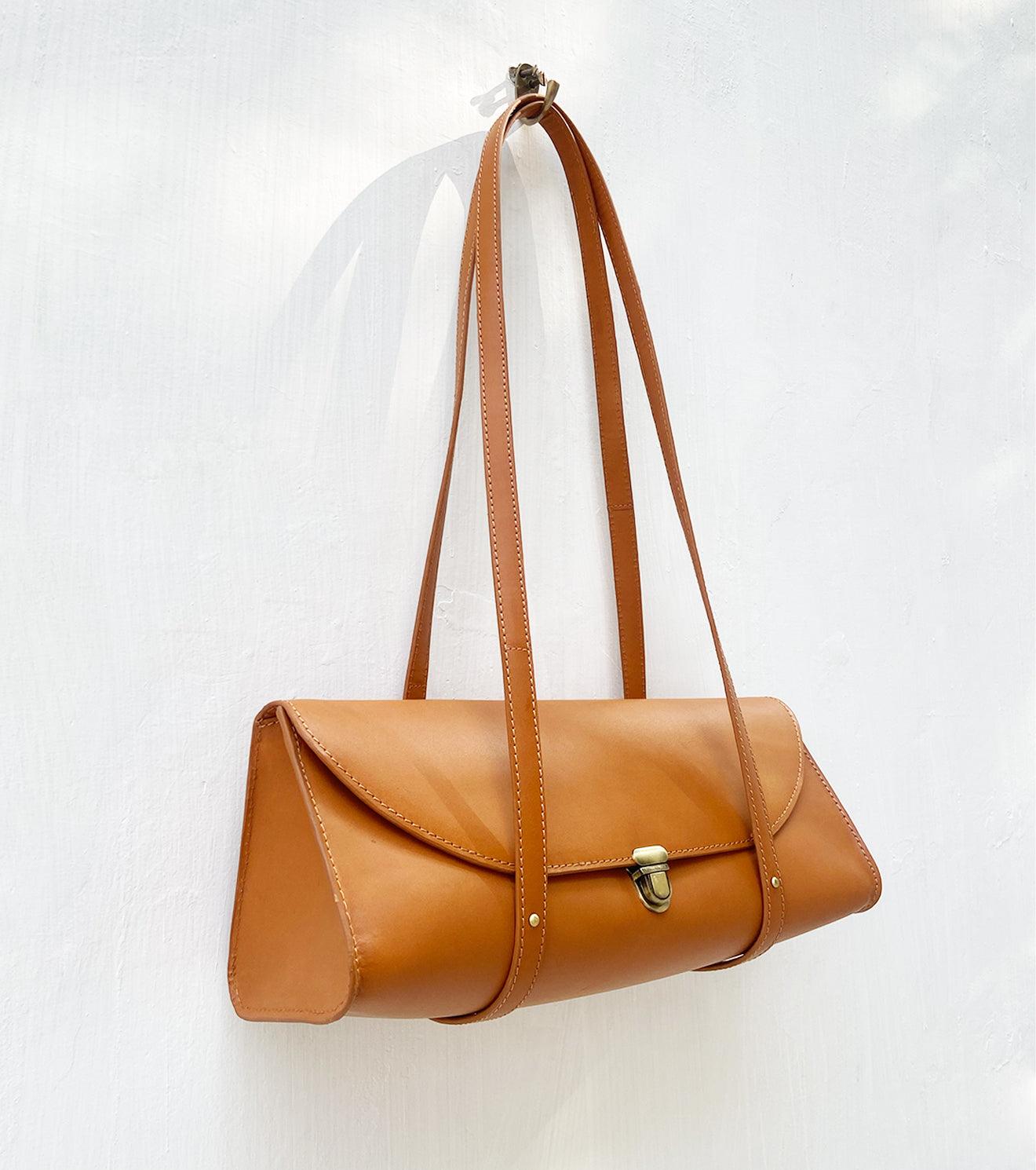 Chestnut cylinder bag - Khara Kapas