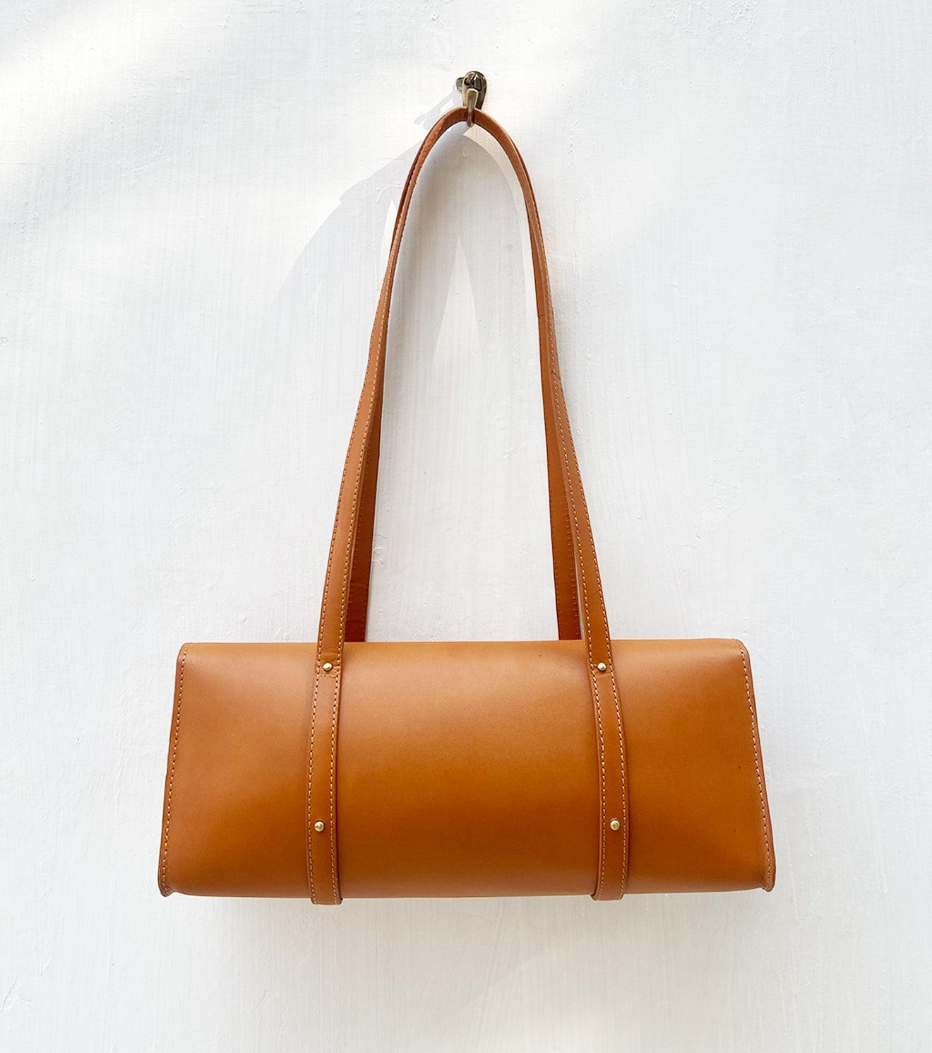 Chestnut cylinder bag - Khara Kapas
