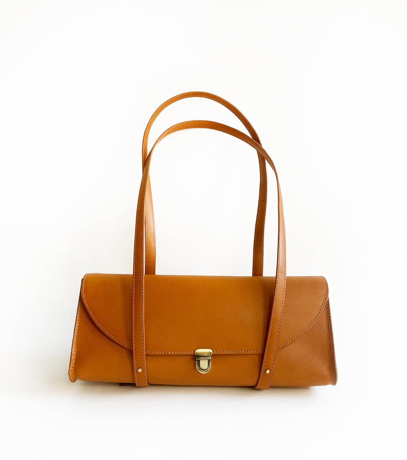 Chestnut cylinder bag - Khara Kapas