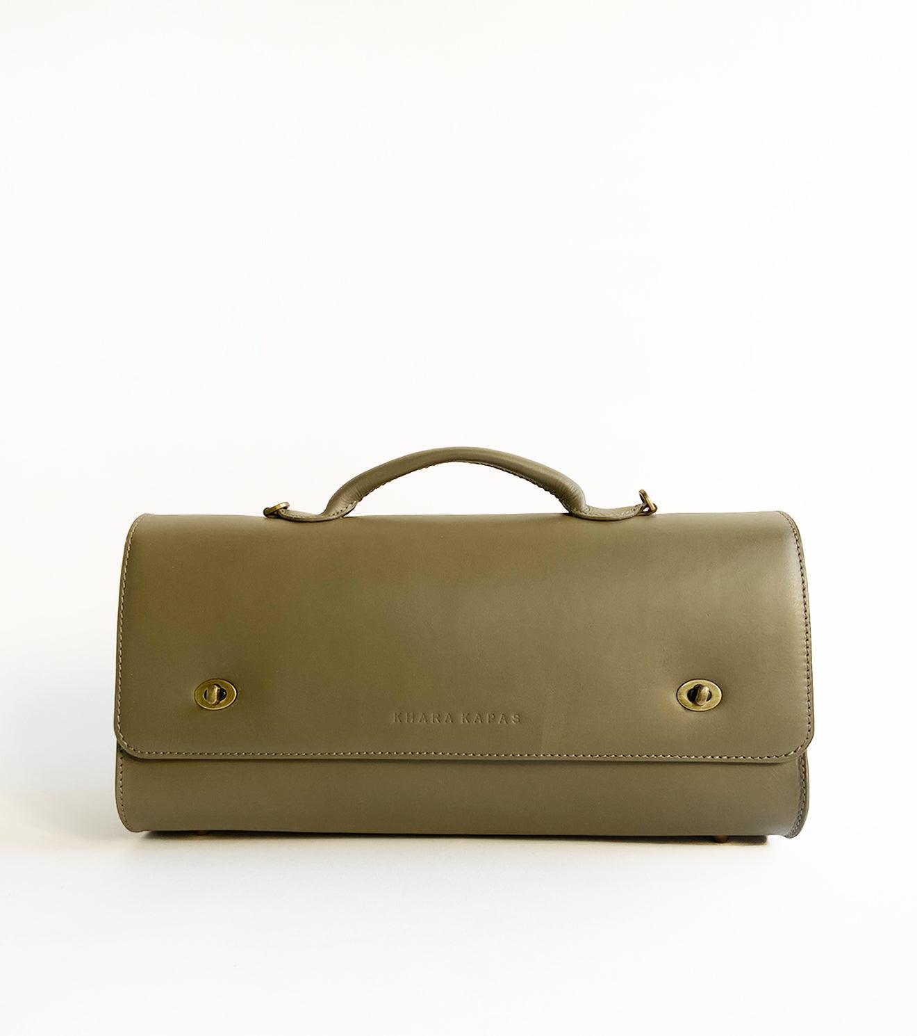 Olive messenger bag - Khara Kapas