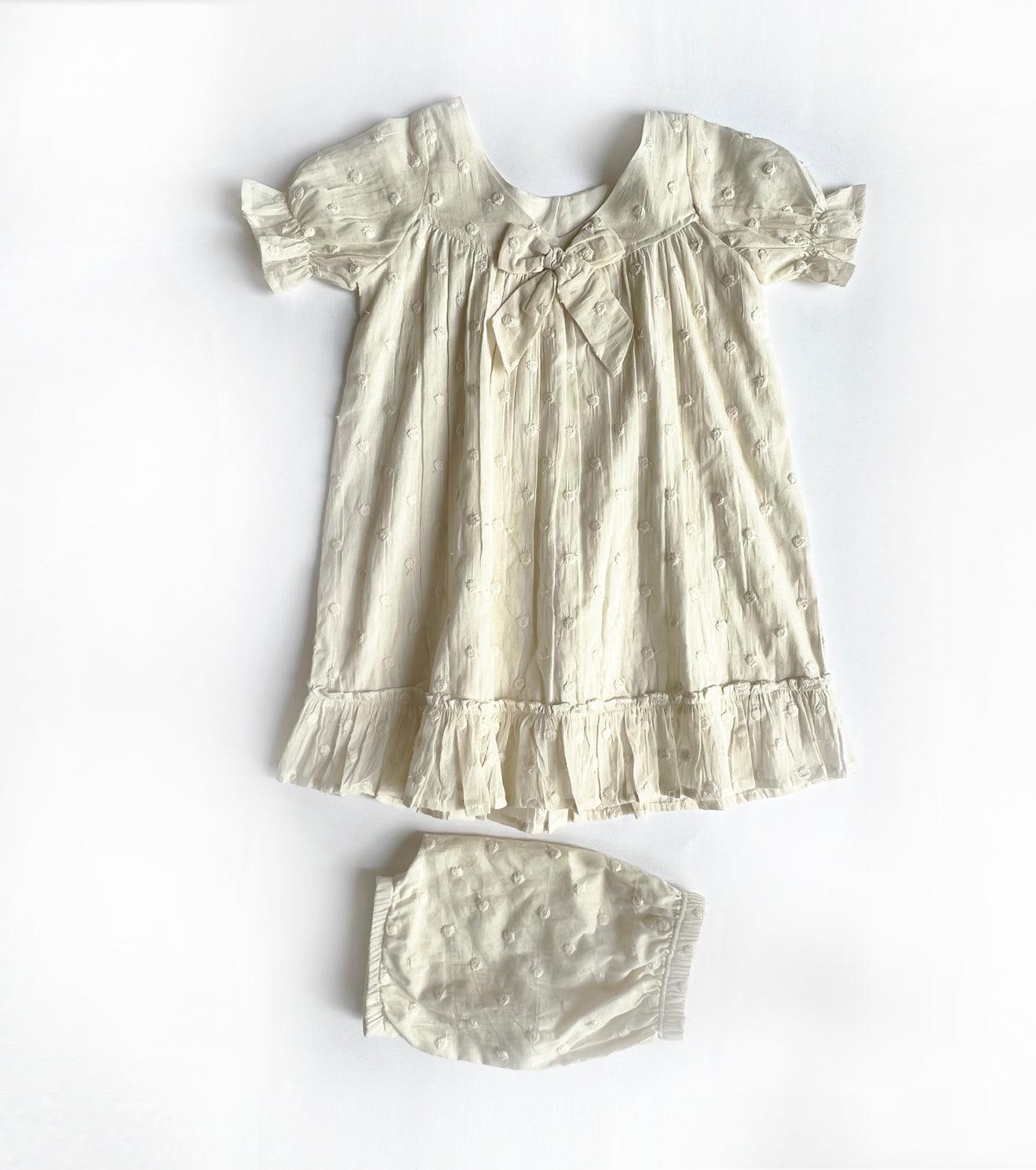 White ash frock - Khara Kapas