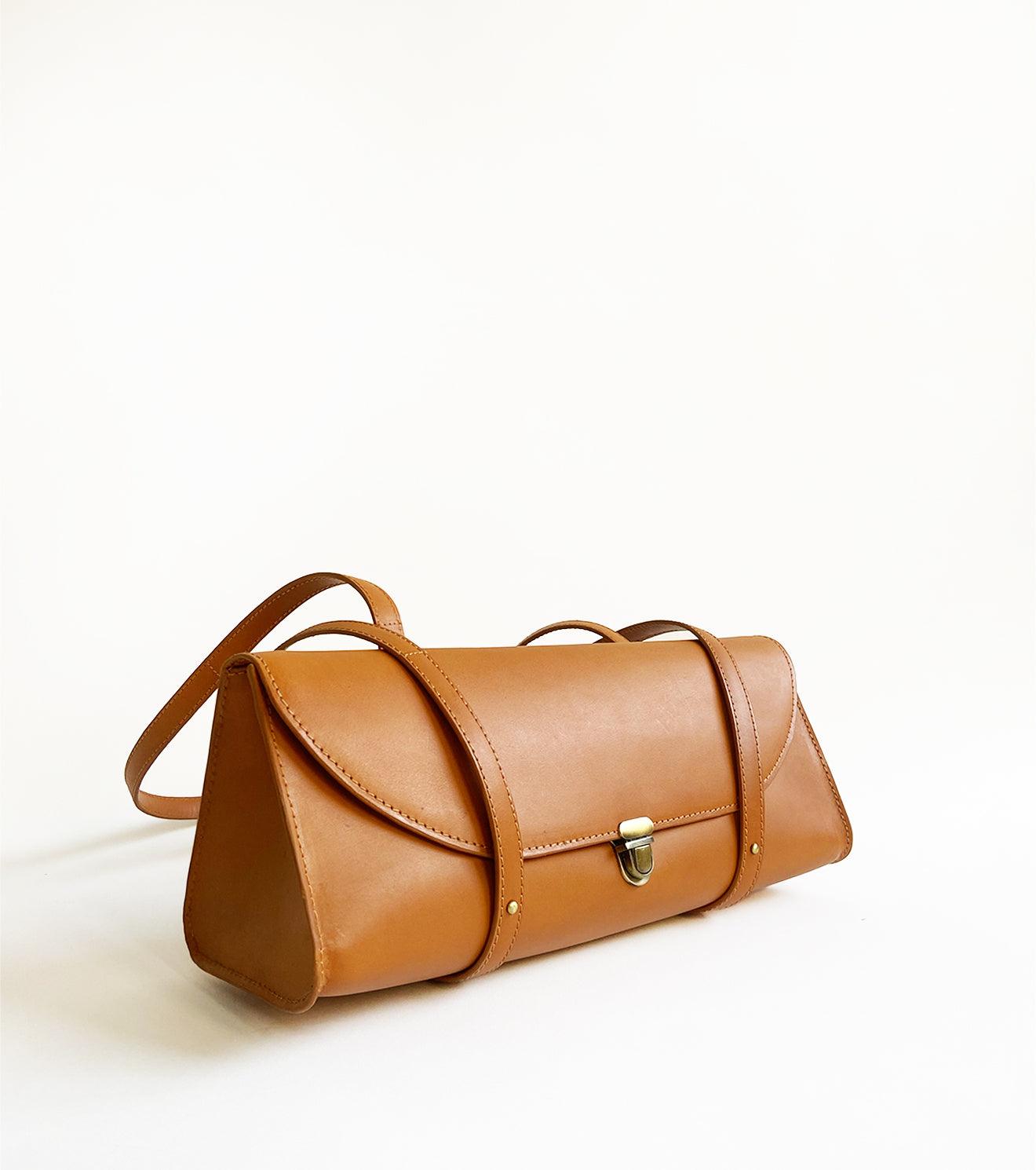 Chestnut cylinder bag - Khara Kapas