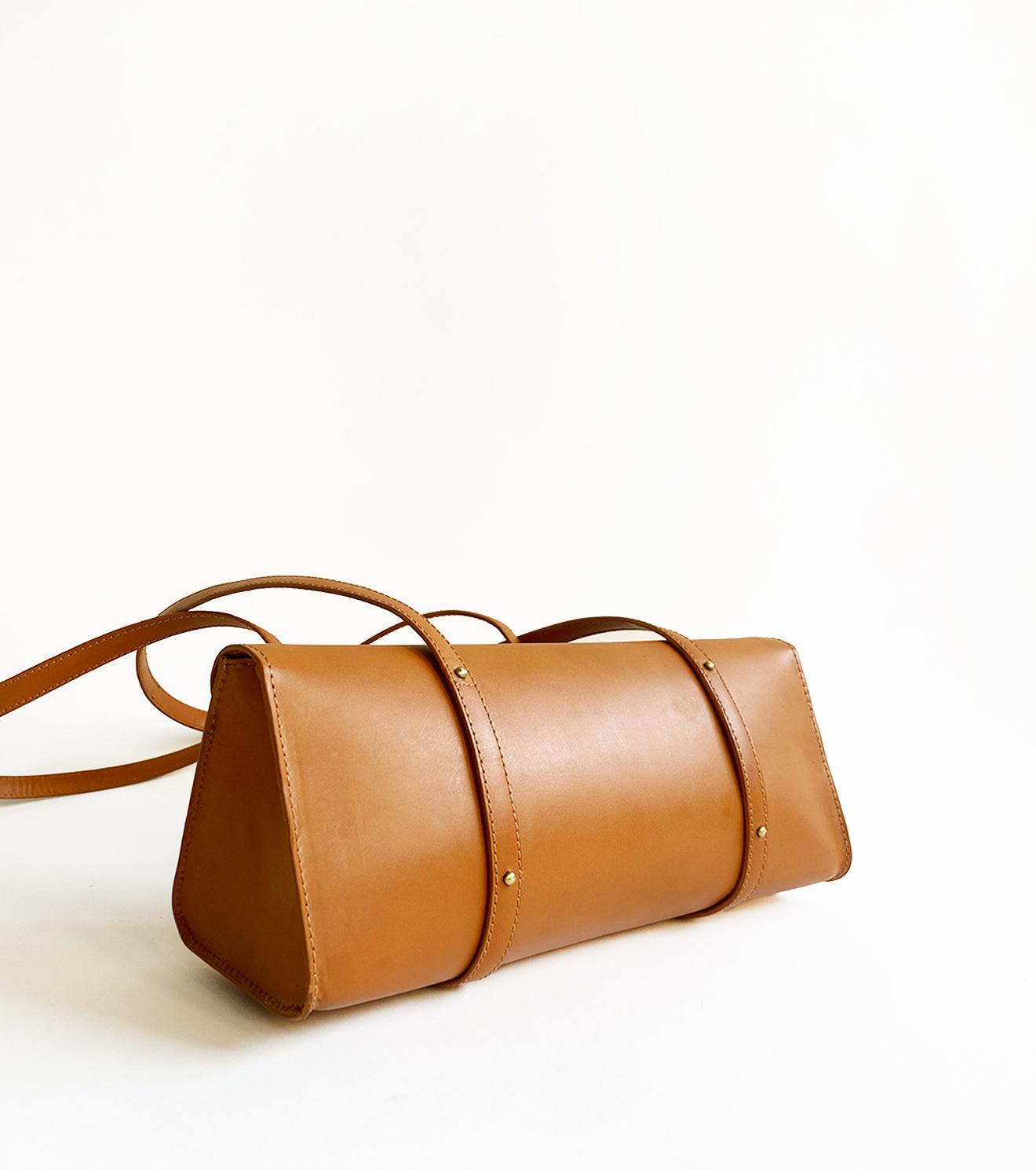 Chestnut cylinder bag - Khara Kapas