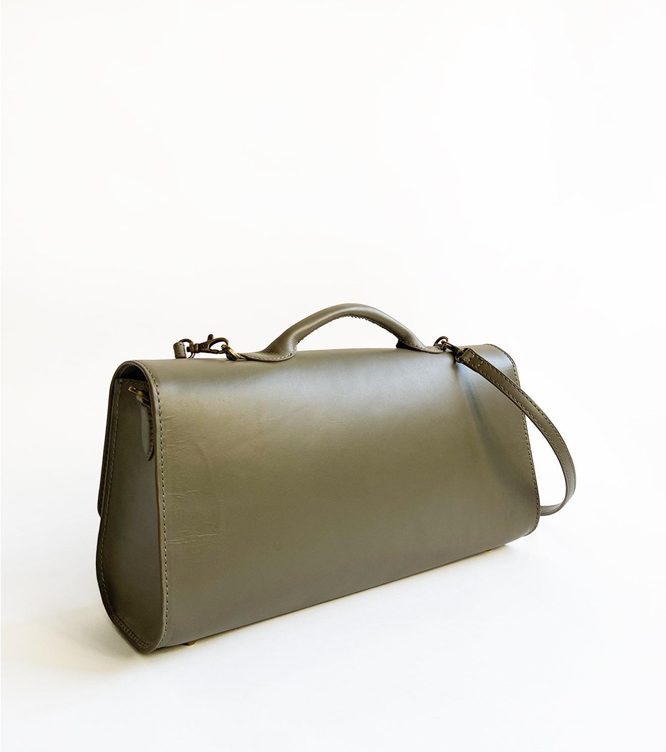 Olive messenger bag - Khara Kapas