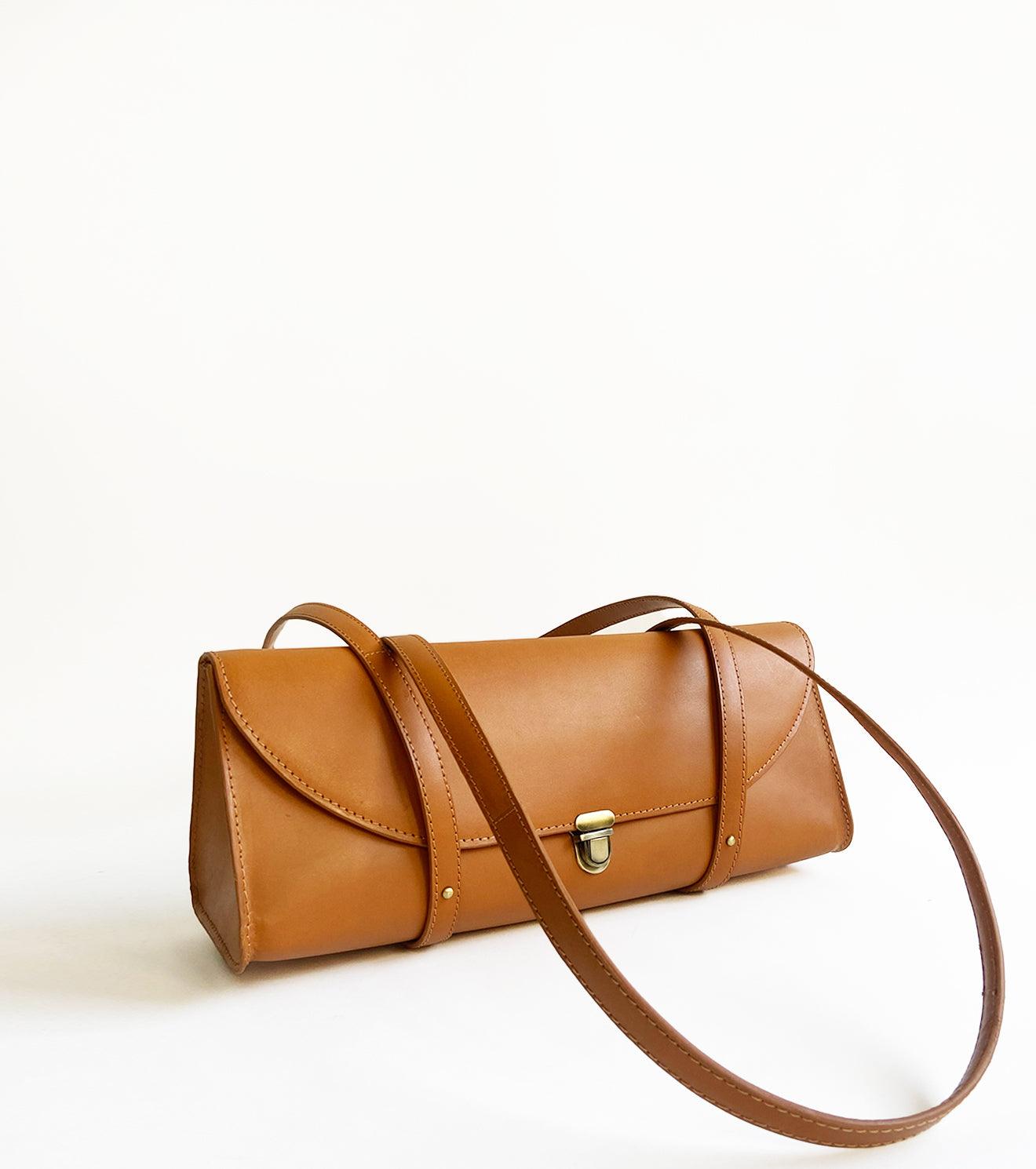 Chestnut cylinder bag - Khara Kapas
