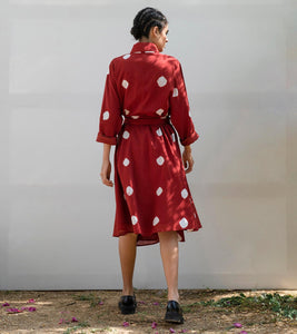 Red Cedar Wrap Dress - Khara Kapas